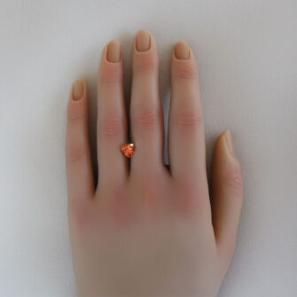 Orange Trillion Cut Lab-Created Sapphire 1.55 Carats - Image 2
