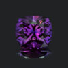 An image of a precision cut large lab-created purple sapphire.