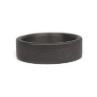 Black Wedding Ring in Zirconium - Matte Finish - Image 3