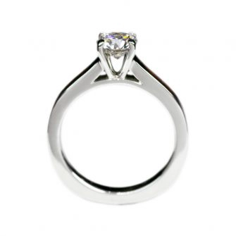 14k gold, diamond, and ebony engagement ring