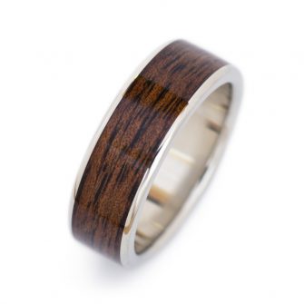 Men's Koa Wood Wedding Band - Image 5