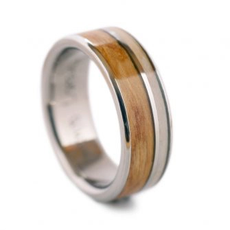 Mens Wood Wedding Band For Him Or Her