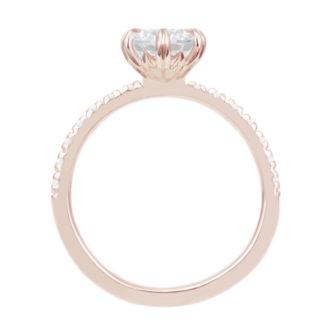 Moissanite Engagement Ring Half Eternity Pavé - Image 8