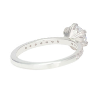 Moissanite Engagement Ring Half Eternity Pavé - Image 3