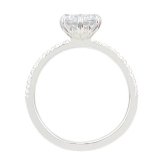 Moissanite Engagement Ring Half Eternity Pavé - Image 2