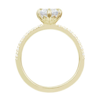 Moissanite Engagement Ring Half Eternity Pavé - Image 5