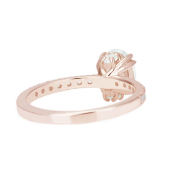 Moissanite Engagement Ring Half Eternity Hidden Stone - Image 9