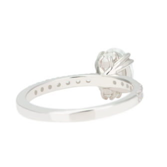 Moissanite Engagement Ring Half Eternity Hidden Stone - Image 3