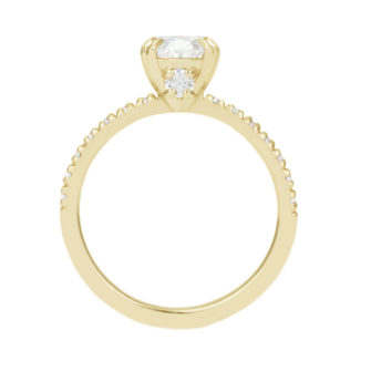 Moissanite Engagement Ring Half Eternity Hidden Stone - Image 5