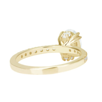Moissanite Engagement Ring Half Eternity Hidden Stone - Image 6