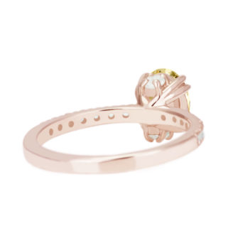 Yellow Moissanite Engagement Ring Half Eternity Hidden Stone - Image 6