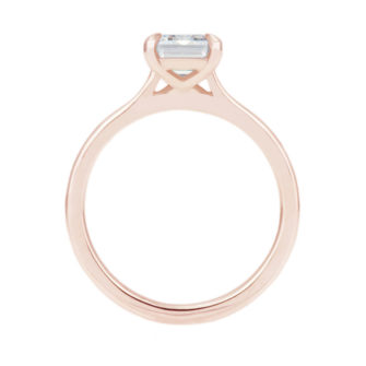 Moissanite Engagement Ring Emerald Cut Solitaire - Image 8