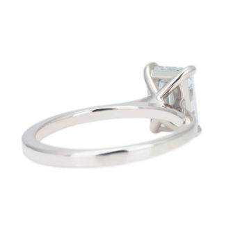 Moissanite Engagement Ring Emerald Cut Solitaire - Image 3