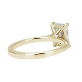 Moissanite Engagement Ring Emerald Cut Solitaire - Image 6