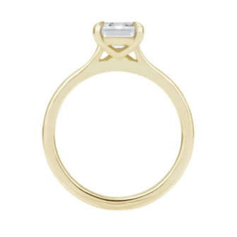 Moissanite Engagement Ring Emerald Cut Solitaire - Image 5