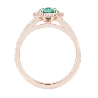 Green Pear Cut Moissanite Engagement Ring Diamond Halo - Image 8