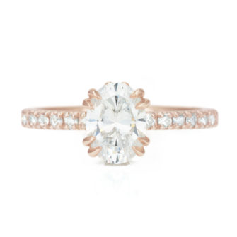 Moissanite Engagement Ring Half Eternity Hidden Stone - Image 7