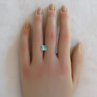 Opposed Bar Cut Lab-Created Sapphire 2.90 Carats - Image 2