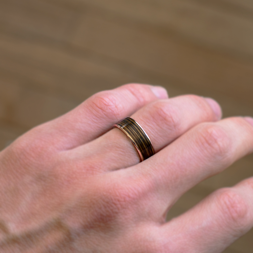 Silver Ring, Sterling Silver Ring, Wood Ring, Wooden Ring, Wedding Ring, Zebrawood Ring, Mens Ring, Womens Ring, Mens Wedding Ring, Handmade