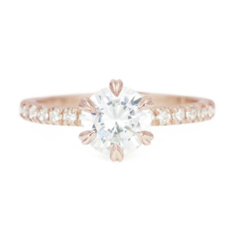Moissanite Engagement Ring Half Eternity Pavé - Image 7
