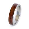 Rosewood ring with a titanium inner liner