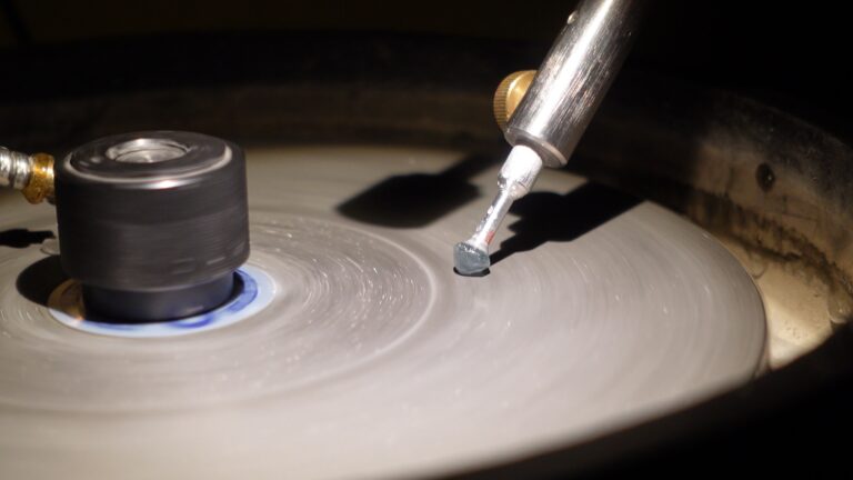 Faceting a Montana sapphire.