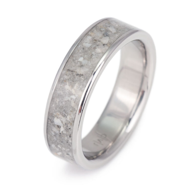 Titanium Ring Inlaid With Beach Sand - Casavir Jewelry