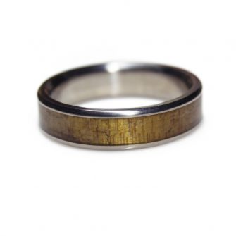 Rose Gold and Bethlehem Olive Wooden Ring — Wedgewood Rings
