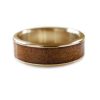 A unique men's wedding ring with wood.