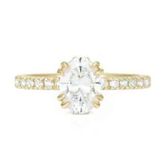 Moissanite Engagement Ring Half Eternity Hidden Stone - Image 4