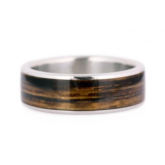 An image of a Jack Daniel's whiskey barrel wood ring.